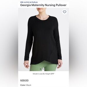Ink Love & Peace Georgia Nursing Maternity Pullover